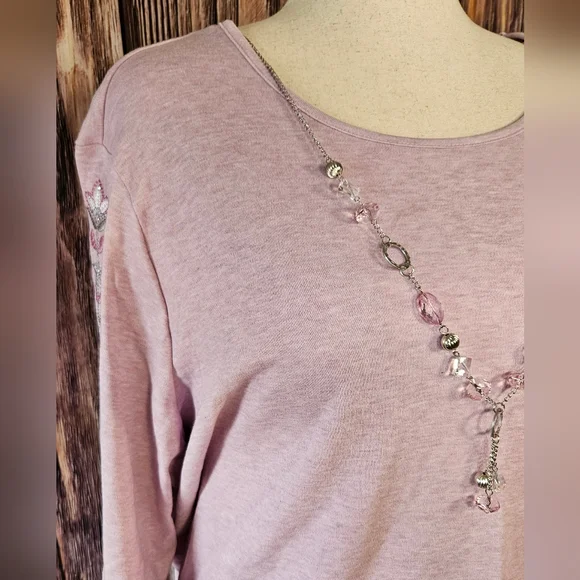 NWT Alfred Dunner Swiss Chalet Embroidered Knit Top Plus Size 2X - Picture 2 of 10